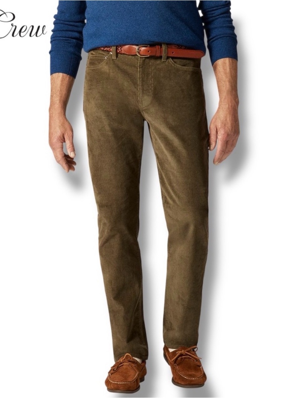 J.Crew 770 Straight Fit Corduroy Pants Olive Green 35x32 G7137